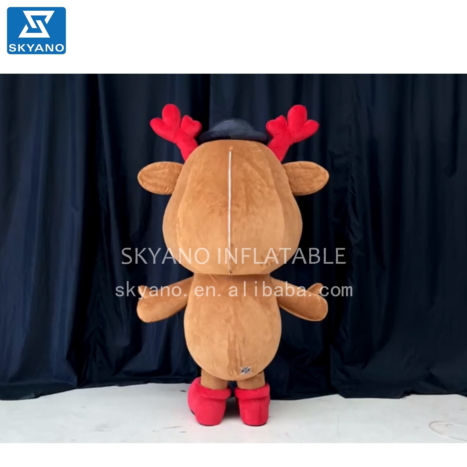 Christmas Parade Walking clothing Inflatable Moose Plush Toy Model Costume Walking Figure Costume