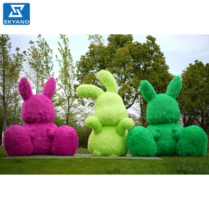 Custom Large Inflatable plush rabbit Model Advertising Holiday Decoration plush / 3pcs set