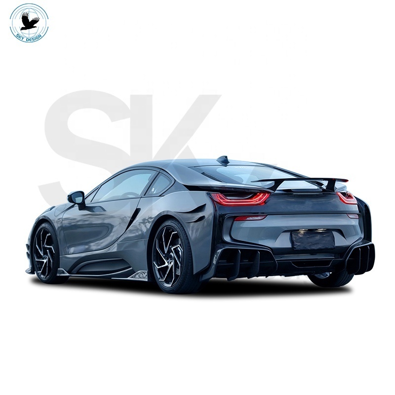 Electric Berserker style car carbon fiber rear spoiler for BMW I8 tuning FORGED carbon rear wing