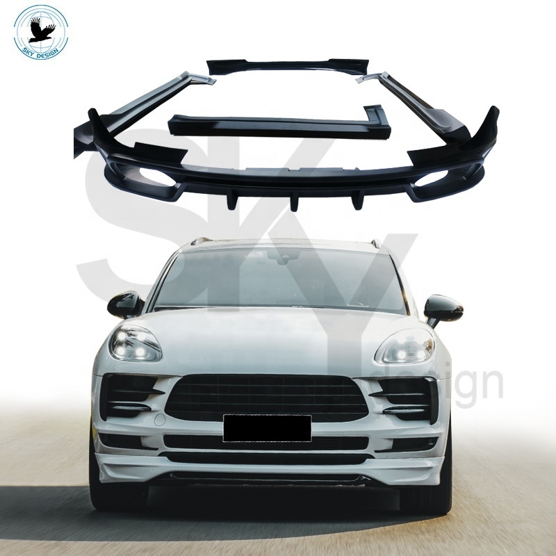 2020 new coming car accessories PP body kit for Porsche Macan tuning front lip rear diffuser side skirts