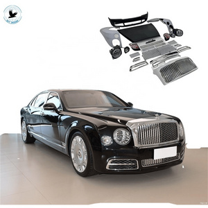 old to new body kit for Bentley Mulsanne 2010-2016 upgrade 2017-2020 headlights taillights middle grille front bumper hood