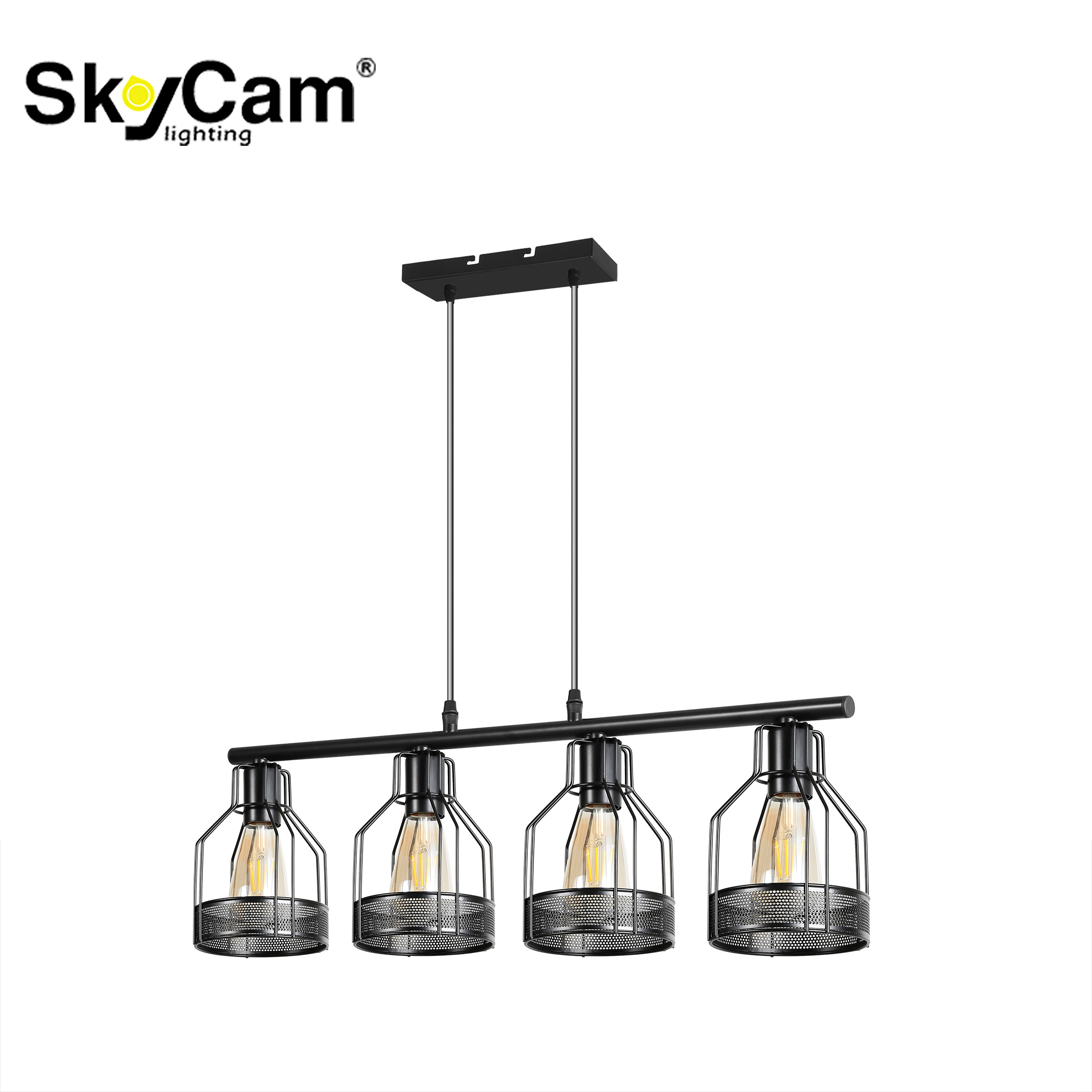 Unique Style Fashion Decoration Indoor Metal Bedroom Living Room Chandelier Modern E27 Black Ceiling Light