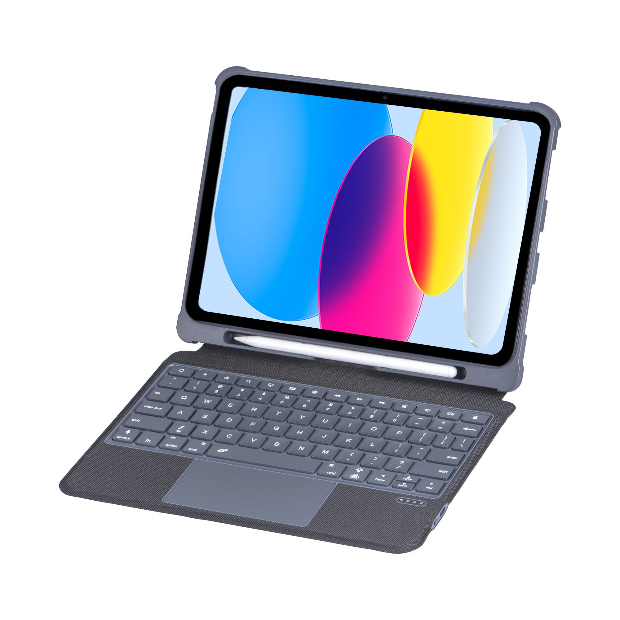 New Detachable Wireless Touchpad Keyboard Case For  iPad 10th Generation Gaming Style QWERTY Tablet Keyboard Ultra Thin Fashion