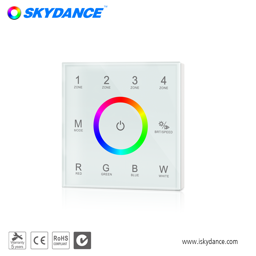 Skydance T14 100-240VAC 4 zones  DMX512 master Smart home remote controller for lighting control RGB RGBW LED light