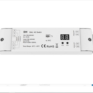 SKYDANCE AC100-240V DT7 DALI2 AC Switch 2 Channel DALI Dimmer Switch Numeric display 2 DALI address  light switch 500W-1200W