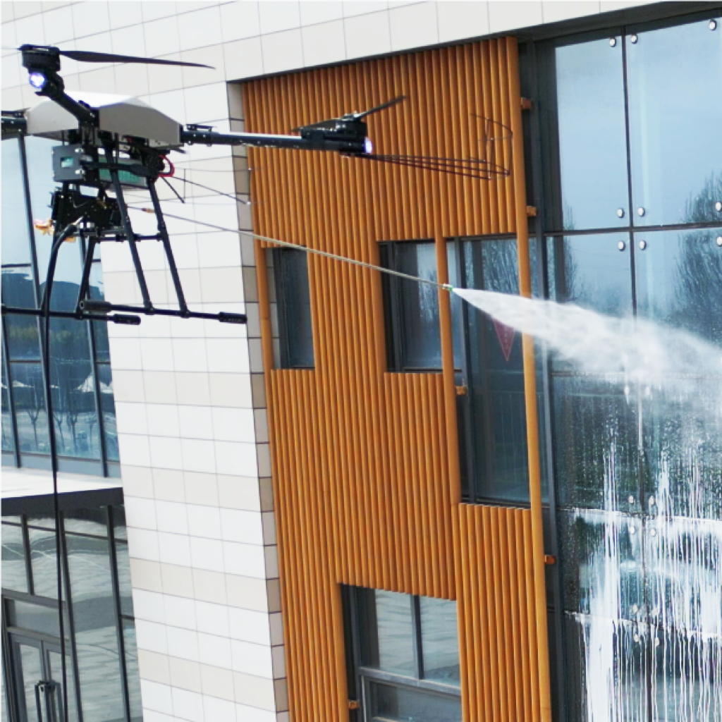 4000psi Ground High Pressure Water Pump and Cleaning 150m Height Tall Buildings Easy to Operate Lower Cost Window Cleaning Drone