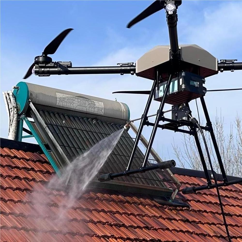 4000psi Ground High Pressure Water Pump and Cleaning 150m Height Tall Buildings Easy to Operate Lower Cost Window Cleaning Drone