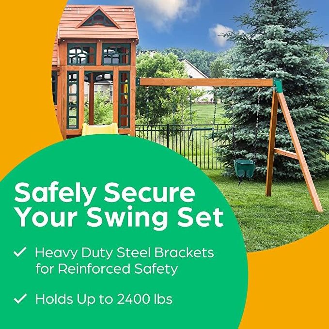 A-Frame Swing Set Bracket with Mounting Hardware Heavy Duty Wood Swing Set Kit Bracket Metal Factory Supply Directly