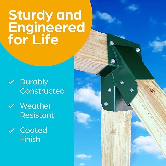 A-Frame Swing Set Bracket with Mounting Hardware Heavy Duty Wood Swing Set Kit Bracket Metal Factory Supply Directly