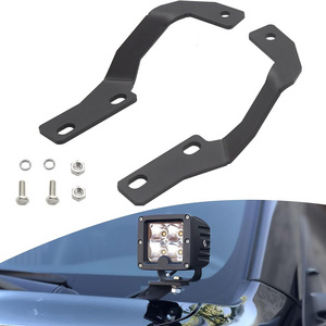 Led Rock Light Bar Bracket,LED Light Metal Hood Mount Bracket Hood Light Brackets Compatible for Toyota Tacoma 4 Runner