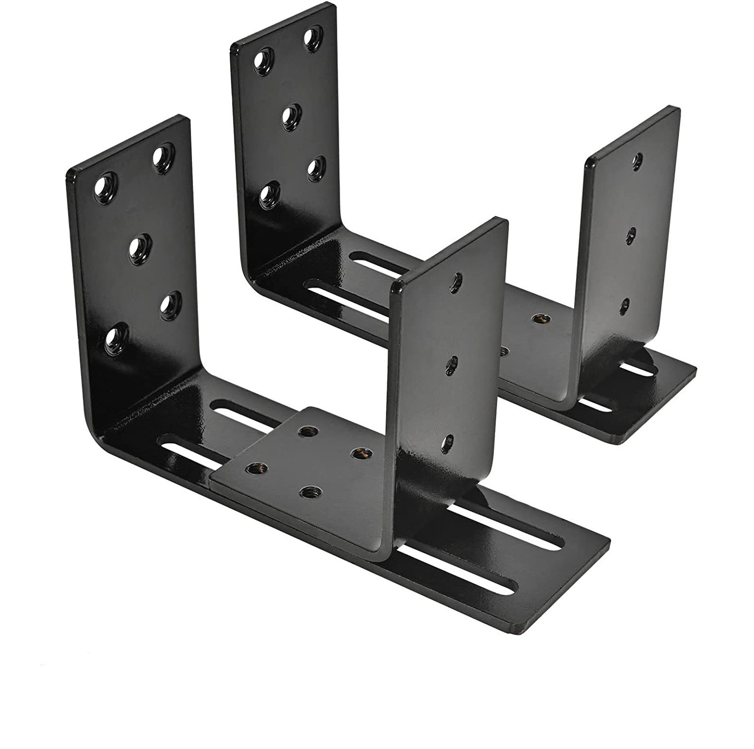 Adjustable Door Barricade Brackets Heavy Duty Open Bar Security Holder Bracket,Drop Open Bar Holder for Your Home, Barn