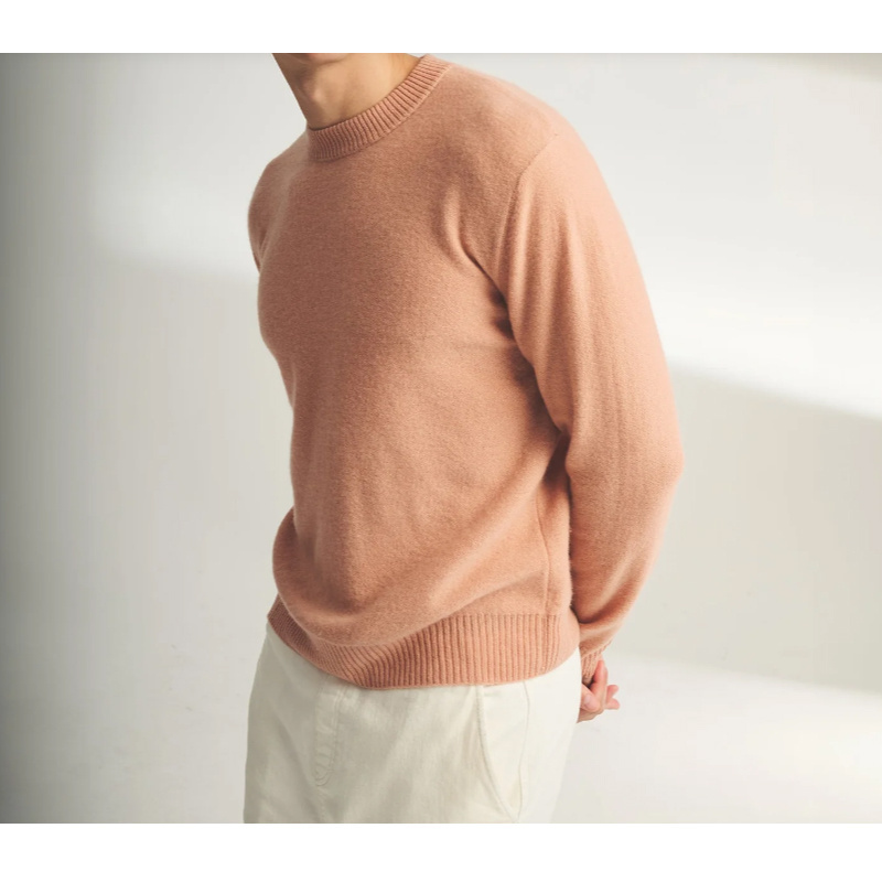 Knitwear manufacture 100% cashmere sweater naadam cashmere sweater Light weight Reversible Cashmere Crewneck Sweater