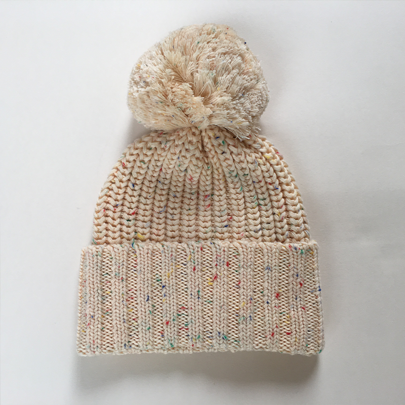 Wholesale Cute Warm Cotton Knitted Striped Kids  Baby Beanies for Kids Hats