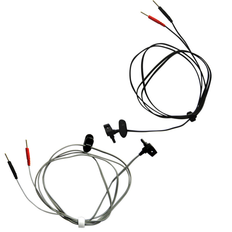 Medical physical therapy tens electrode wire,medical cable with 2 snaps