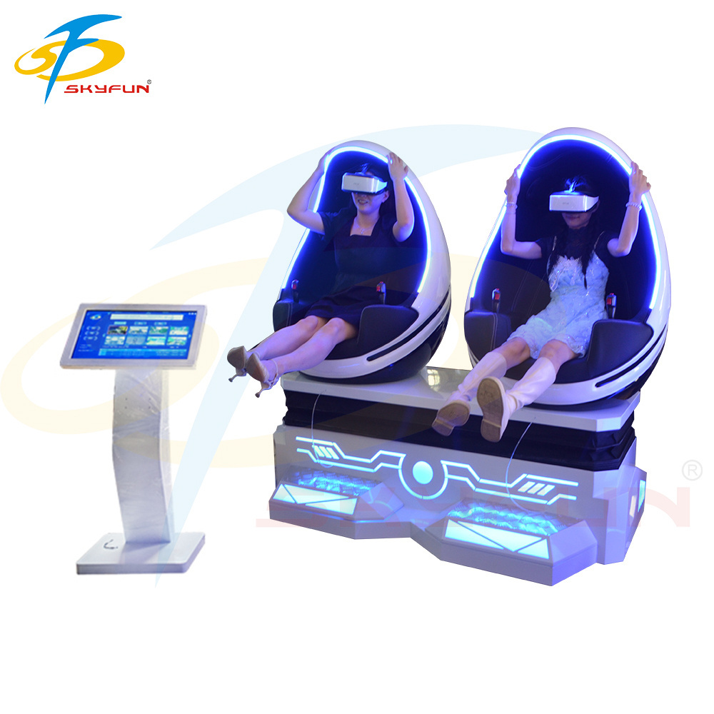 VR Theme Park 9D VR 360 Motion Cinema Chair 2 Seaters Roller Coaster 360 VR Flying Simulator