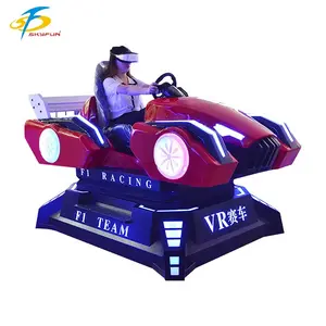 Cheap Fiberglass VR Racing Ride Car 9D Ride VR Simulador Sliding Single Seat Theme Park