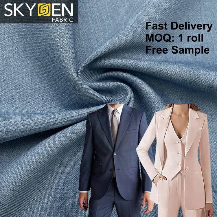 Shirting Suiting Dress Twill Plain TC TR CVC Fabric woven spandex nylon rayon/viscose/polyester/cotton 100% polyester fabric