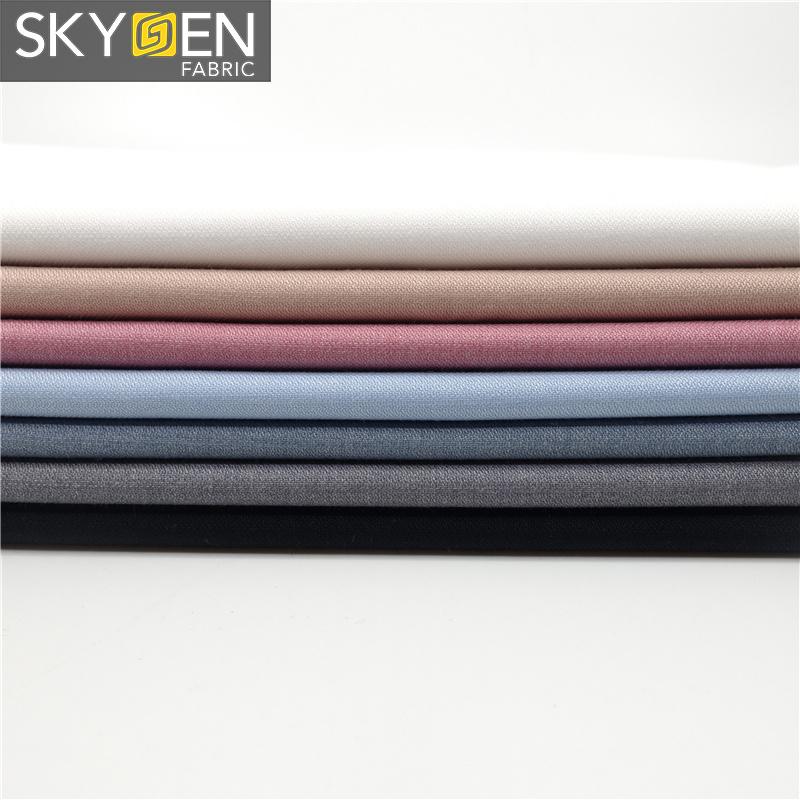 Skygen new solid pure color wholesales viscose fabric rayon polyester viscose tetron fabric