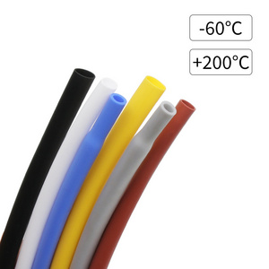 Heat Shrink Silicone Rubber Tubing Corrosion Resistance Electrical Cable Sleeves Insulation Silicone Heat Shrink Tubing