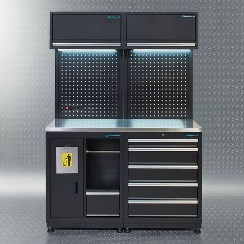 Removable Large  Garage Workbench / For Workshop Steel Combination Tool Cabinet For Tools Storage Factory And Garage Use