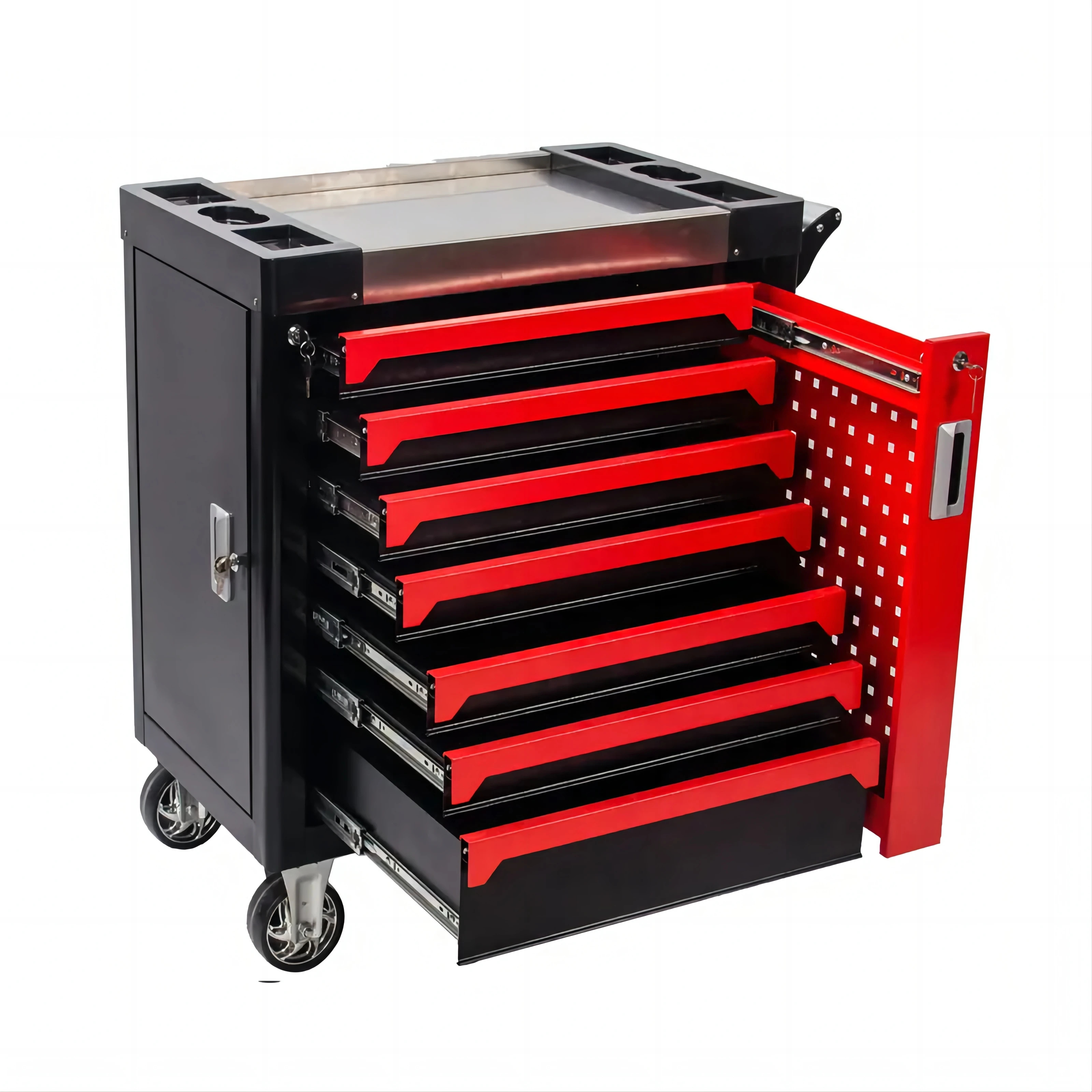 High Quality Tool Cart With 7 Drawers Metal Tool Trolley Garage Tool Cabinet