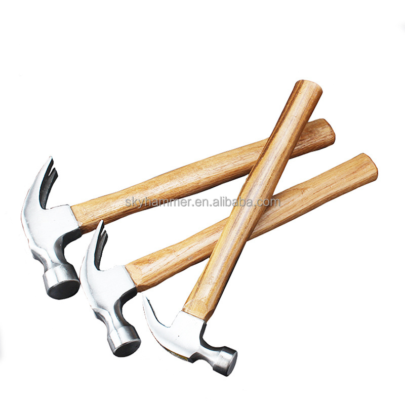 8oz imported walnut handle high quality steel forging factory production claw hammer