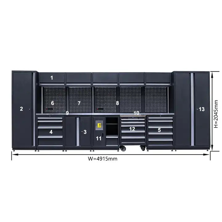 Removable Large  Garage Workbench / For Workshop Steel Combination Tool Cabinet For Tools Storage Factory And Garage Use