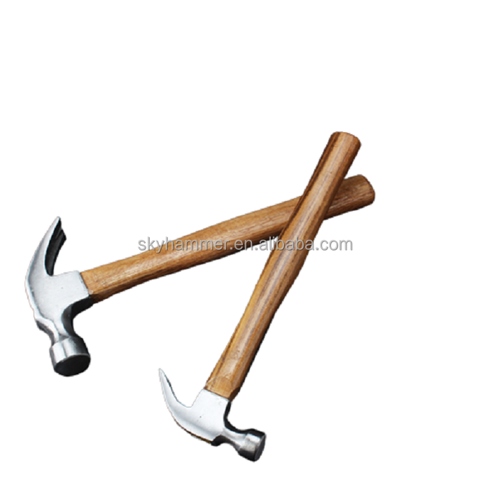 8oz imported walnut handle high quality steel forging factory production claw hammer