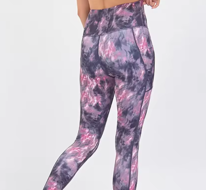 Custom Sports Tights Pants Gym Workout High Waist Fitness Yoga Legging Tie Dye Buttery Soft Scrunch Legging