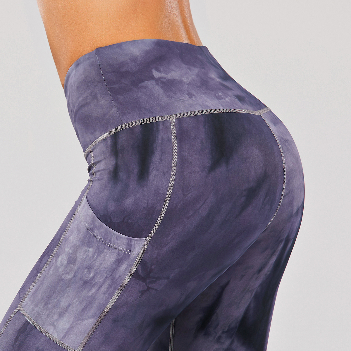 In Stock Activewear Tie Dye Pants Dropshipping Workout Gym Sports Yoga Leggings High Waist butt lift Leggings With Pockets