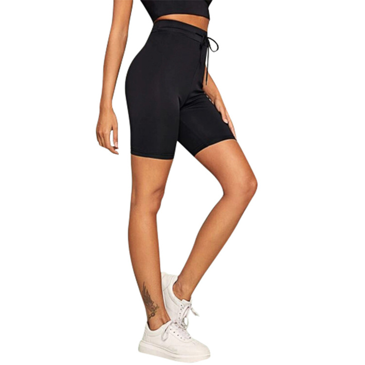 Women High Waist Sports Short Workout Running Leggings Female Yoga Shorts With Side Pocket