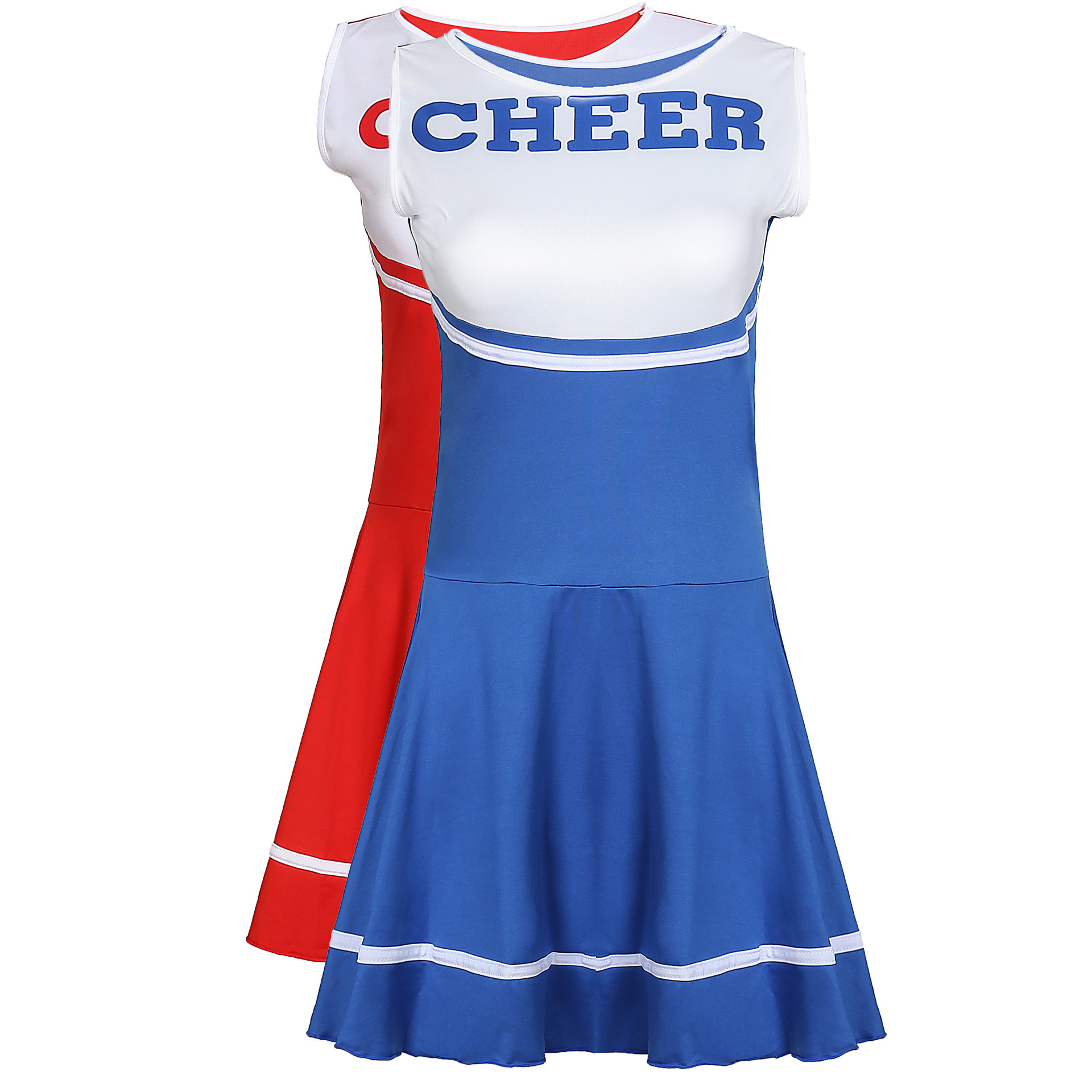 High Quality Female Cheerleading Uniform Game Role-Playing Adult Lady Sexy Baby Cheerleading Dress Active Wear Short Skirt Set