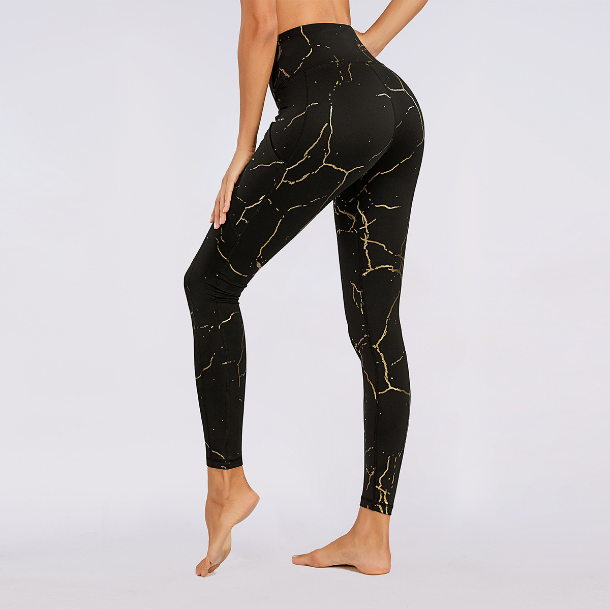 OEM Printed Leggings For Women Yoga Leggings Printed High Waist Yoga Pants With Pockets