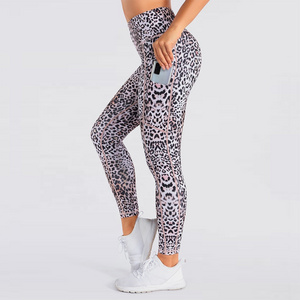 Custom Leggings Fitness Leopard Printed Yoga Pants High Waist Sports Leggings