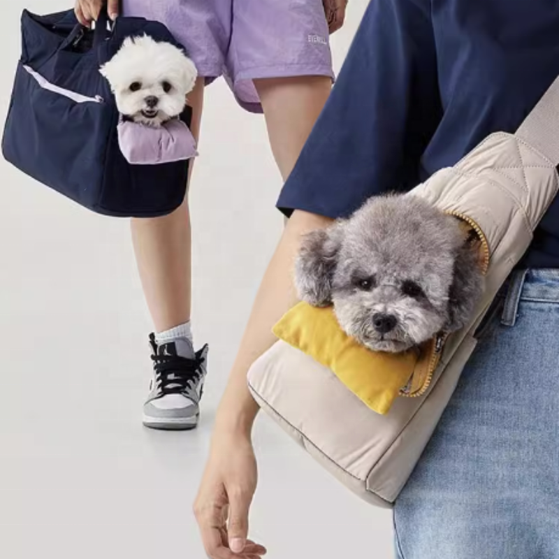 Hugging shoulder pet traveling bag Pet sling , Customized pet carrier and washable dog carrier