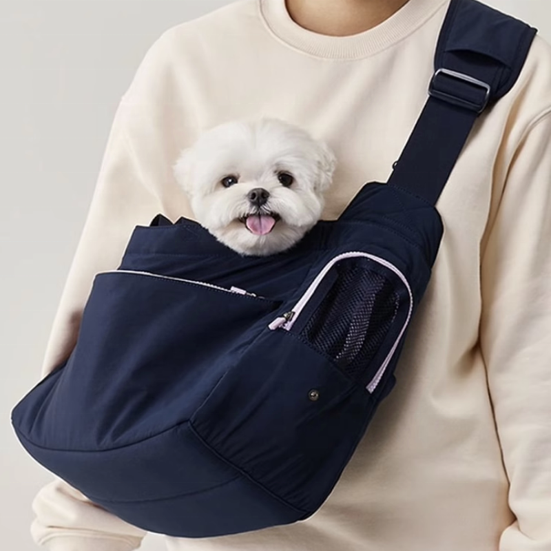 Hugging shoulder pet traveling bag Pet sling , Customized pet carrier and washable dog carrier