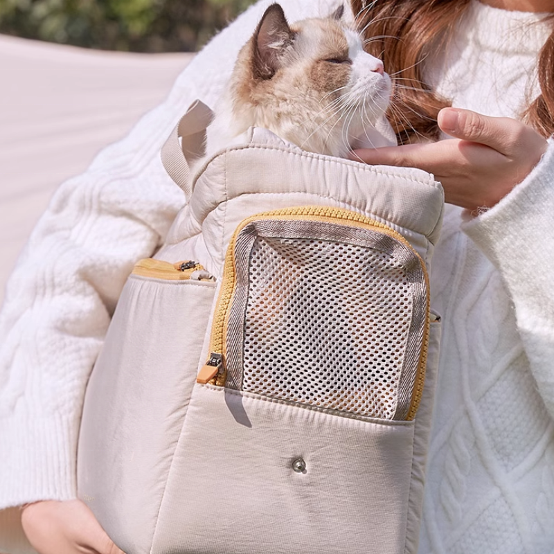 Hugging shoulder pet traveling bag Pet sling , Customized pet carrier and washable dog carrier