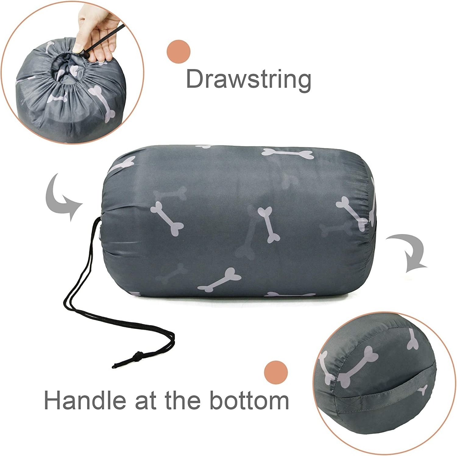 Dog Sleeping Bag Portable Dog Bed Mat with Storage Bag for Indoor Outdoor Travel Camping Hiking