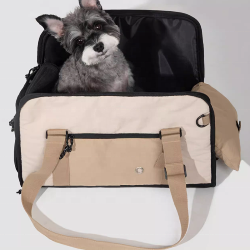 Custom cat carrier Go out portable single shoulder crossbody breathable small dog bag Lightweight canvas cat bag pet bag