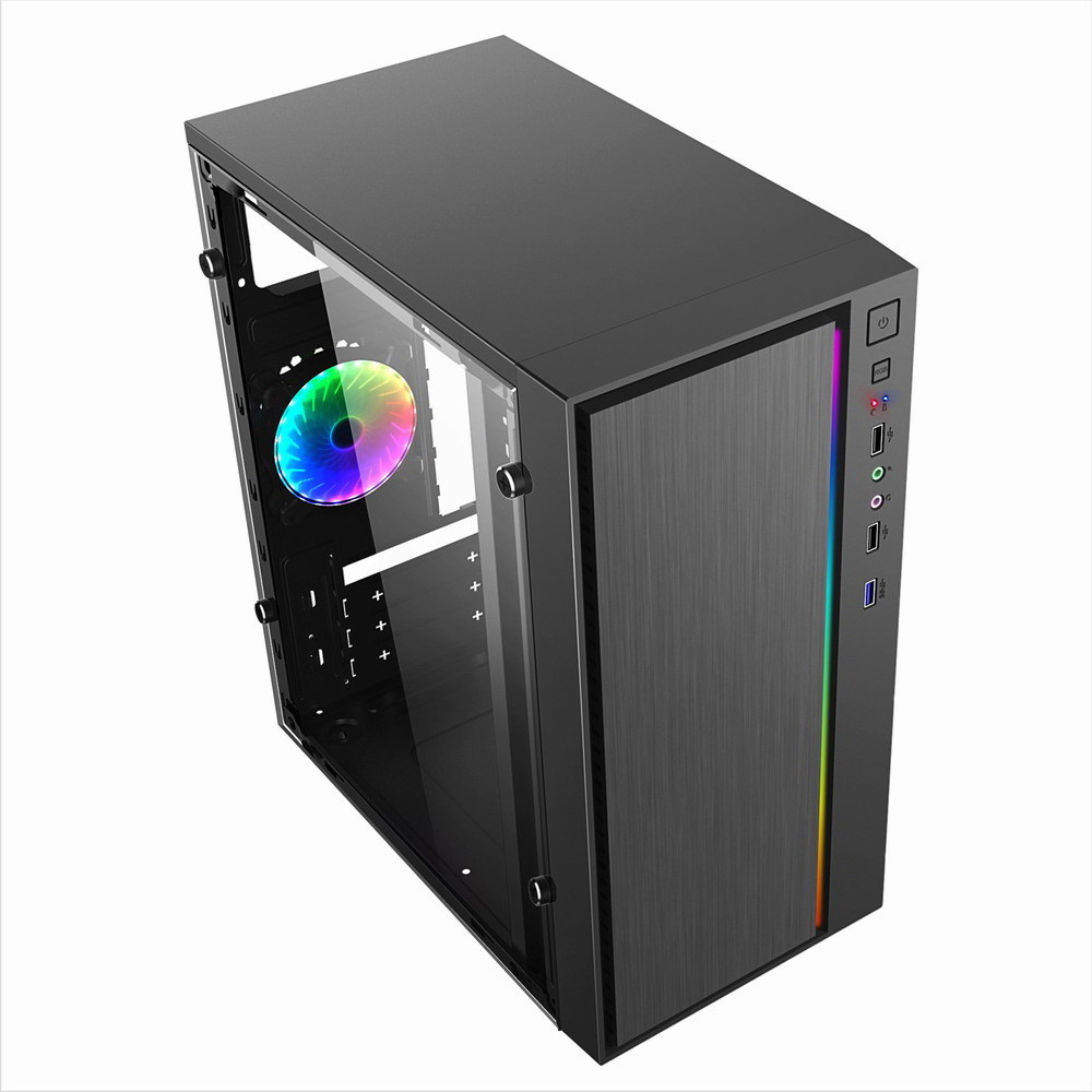 Atx Gaming Case Rgb Light Pc Cabinet Rgb Fan Desktop Computer Anime Computer Case