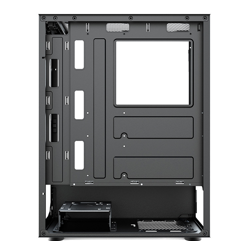 ATX Gaming Case Side Glass Panel Support ATX Motherboard, 3.0USB Mesh Front New Design ATX Gaming Case