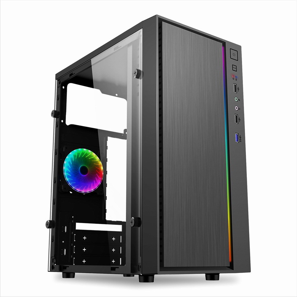 Atx Gaming Case Rgb Light Pc Cabinet Rgb Fan Desktop Computer Anime Computer Case