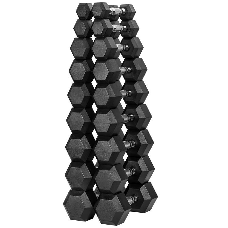 Buy High Quality 50Kg Cast Iron Adjustable Dumbbell Set With Rack