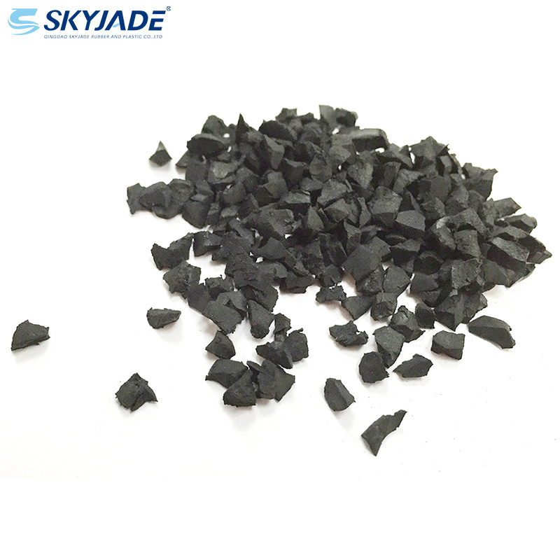 1-3mm Skyjade black rubber granules synthetic infilling artificial grass for football court