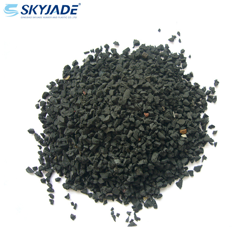 1-3mm Skyjade black rubber granules synthetic infilling artificial grass for football court