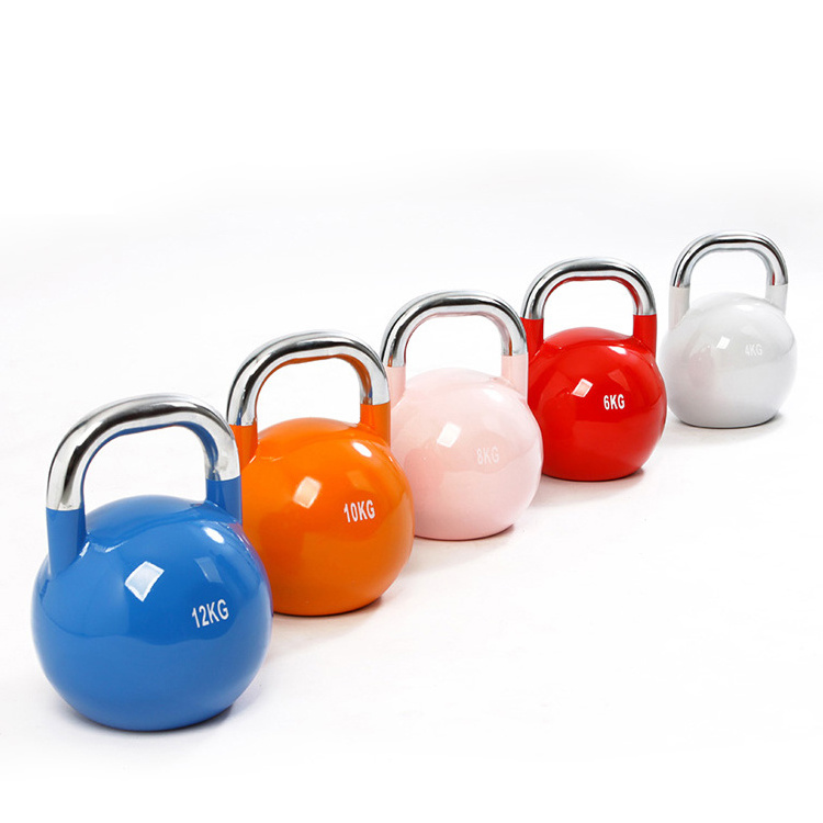 Gym Fitness Cast Iron Kettle Bell Custom Logo Competition Kettlebell Set