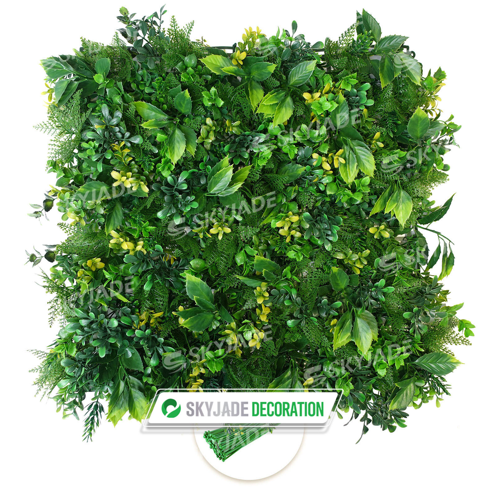 SkyJade Wholesale 50x50cm Artificial Green Wall Panels Indoor and Outdoor Grass Hedge Decoration