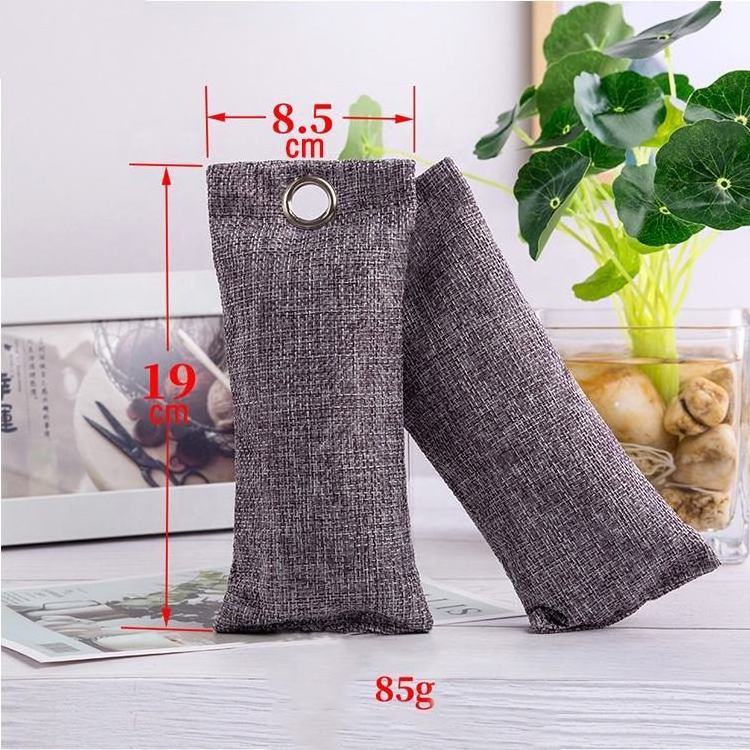 Hot Sale 500G 200G 75G Gray Natural Activity Bamboo Charcoal Air Purifier Bag