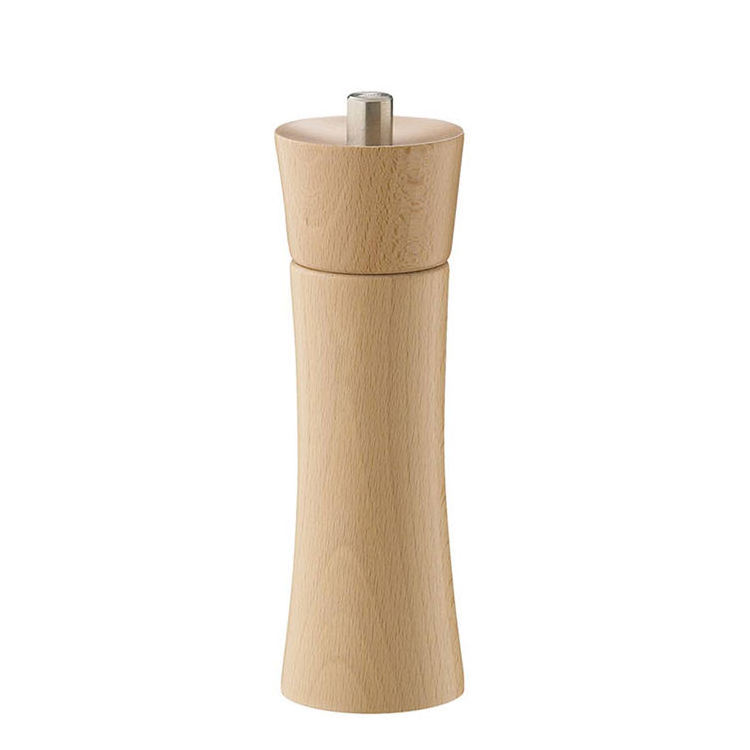 Gift Manual Spice Mill 5 Inch Rubber Wood Kitchen Adjustable Wooden Salt and Pepper Grinder