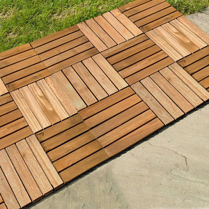 Interlocking Wooden Decking Tiles 30x30cm Outdoor Patio Garden Floor Terrace Wood Deck Tiles For Garden